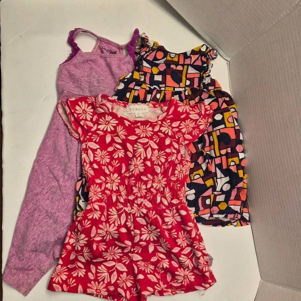 2T Cat & Jack Sundress x2 & Btween Romper Lightweight Summer Fun Comfy